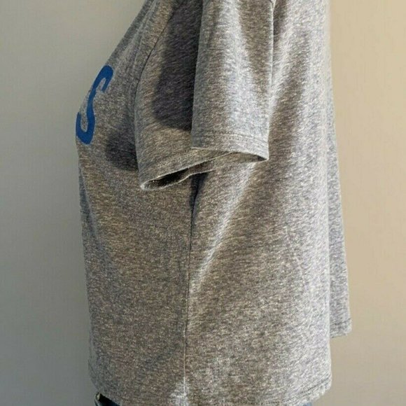 Kali Reve SZ L Gray Juniors Crop Top Short  Sleeve - Picture 4 of 8
